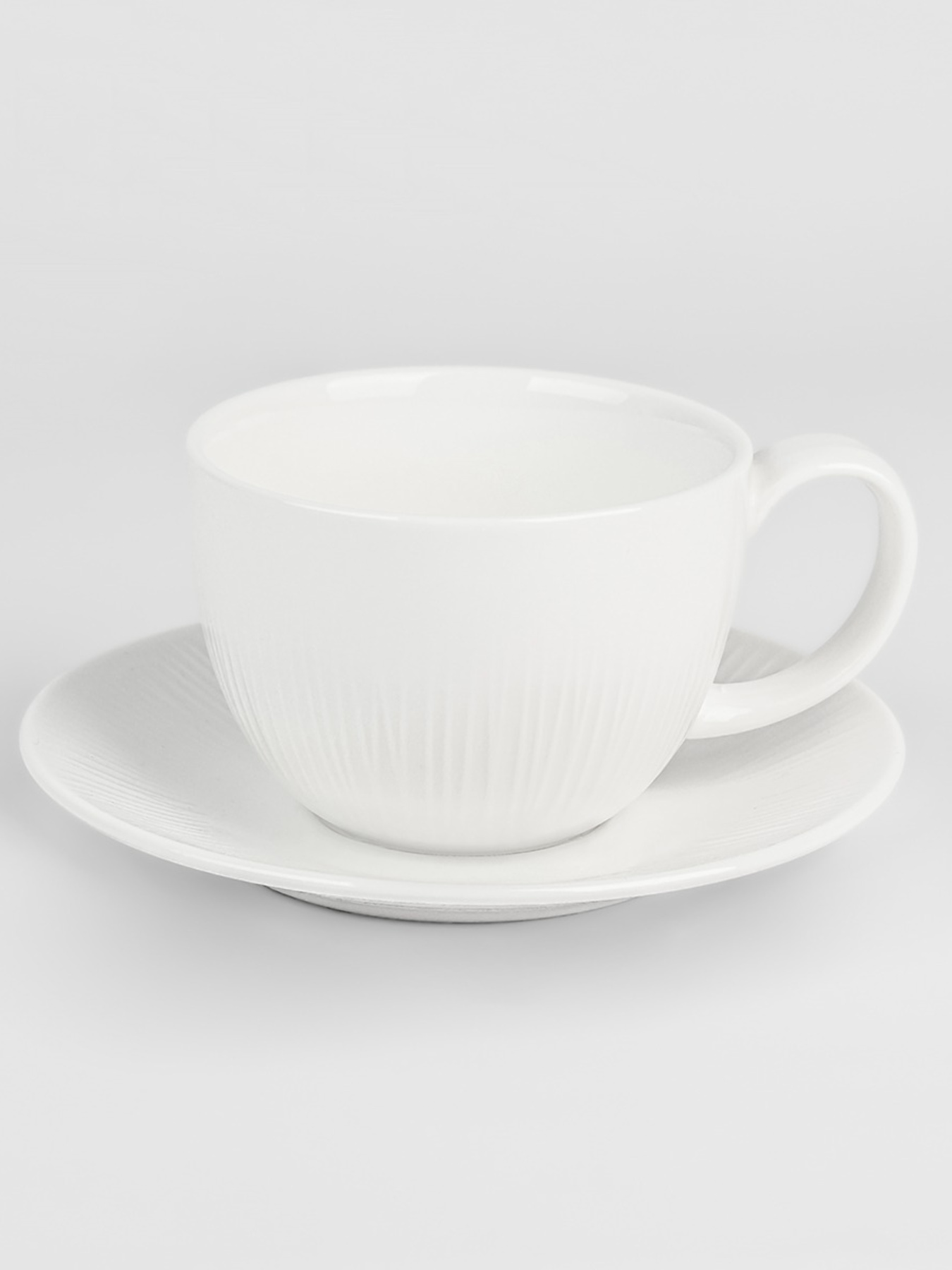 Чашка "Луч" фарфоровая белая MBM MY HOME модель KP-116/118 WHITE Фото