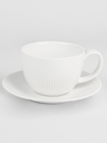 Чашка "Луч" фарфоровая белая MBM MY HOME модель KP-116/118 WHITE Фото