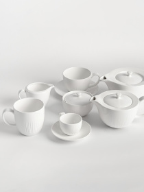 Чашка "Луч" фарфоровая белая MBM MY HOME модель KP-116/118 WHITE Фото