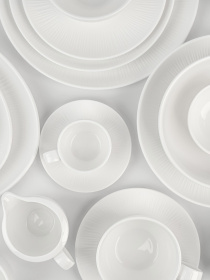 Чашка "Луч" фарфоровая белая MBM MY HOME модель KP-116/118 WHITE Фото