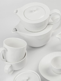 Кружка "Луч" фарфоровая белая MBM MY HOME модель KP-115 WHITE Фото