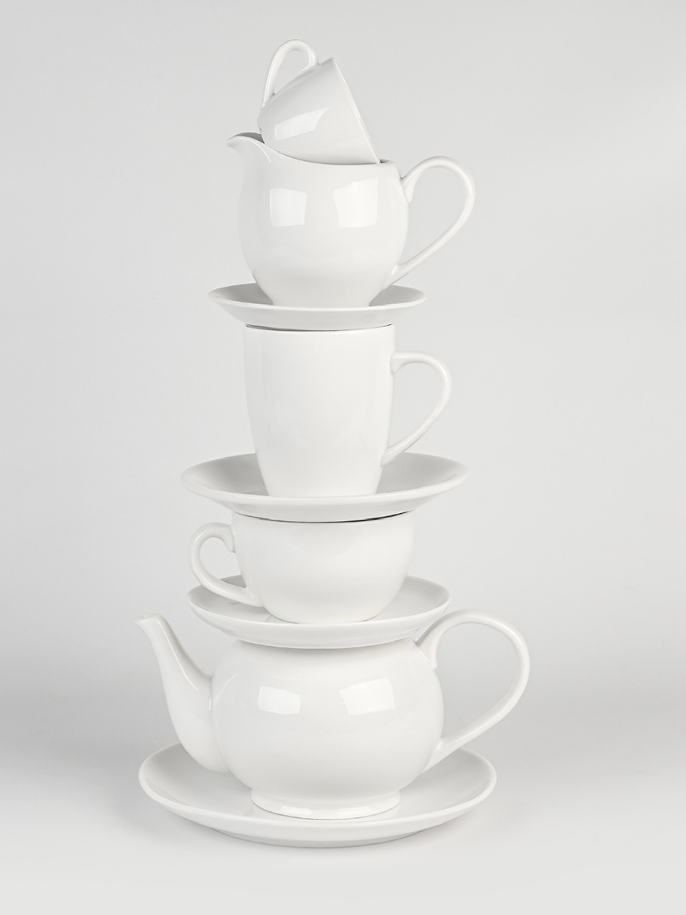 Блюдце "Перлина" порцелянове біле MBM MY HOME модель KP-101/103 WHITE Фото