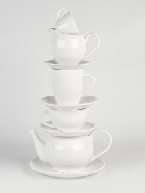 Блюдце "Перлина" порцелянове біле MBM MY HOME модель KP-101/103 WHITE Фото