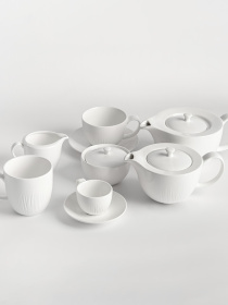 Блюдце "Промінь" порцелянове біле MBM MY HOME модель KP-117/119 WHITE Фото