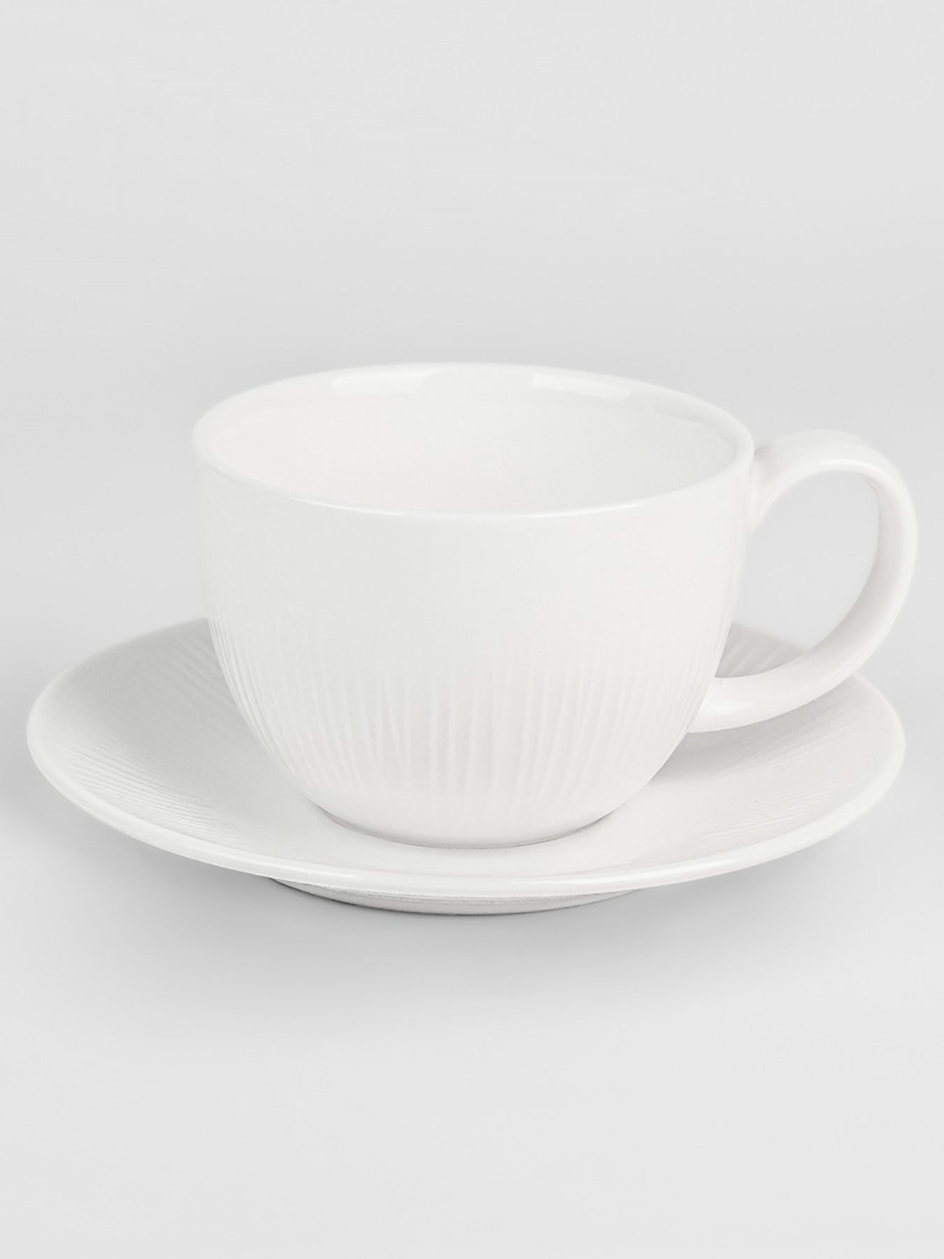 Блюдце "Промінь" порцелянове біле MBM HOME модель KP-117/119 WHITE Фото