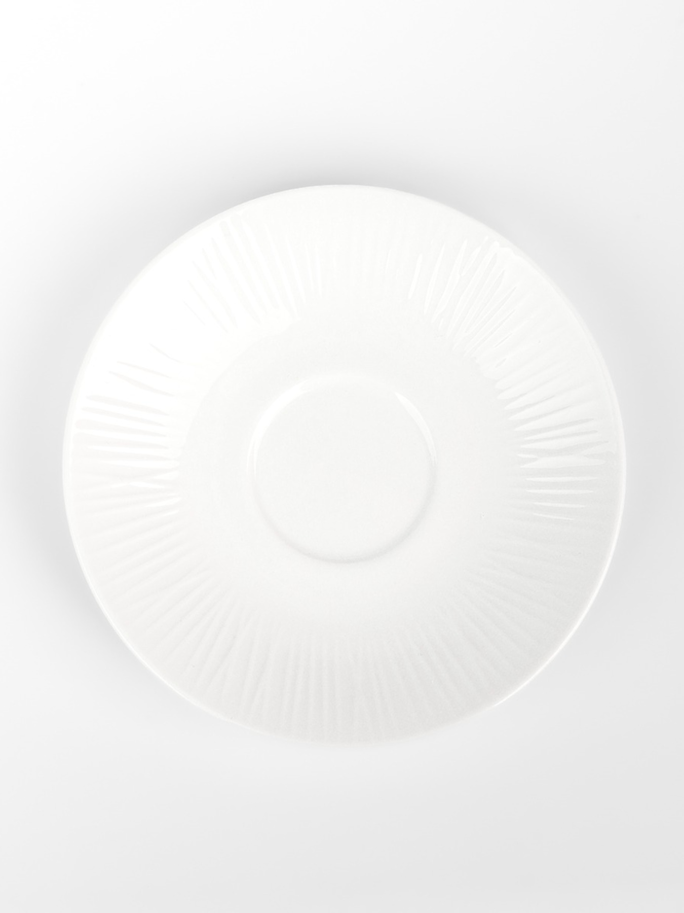 Блюдце "Промінь" порцелянове біле MBM HOME модель KP-117/119 WHITE Фото