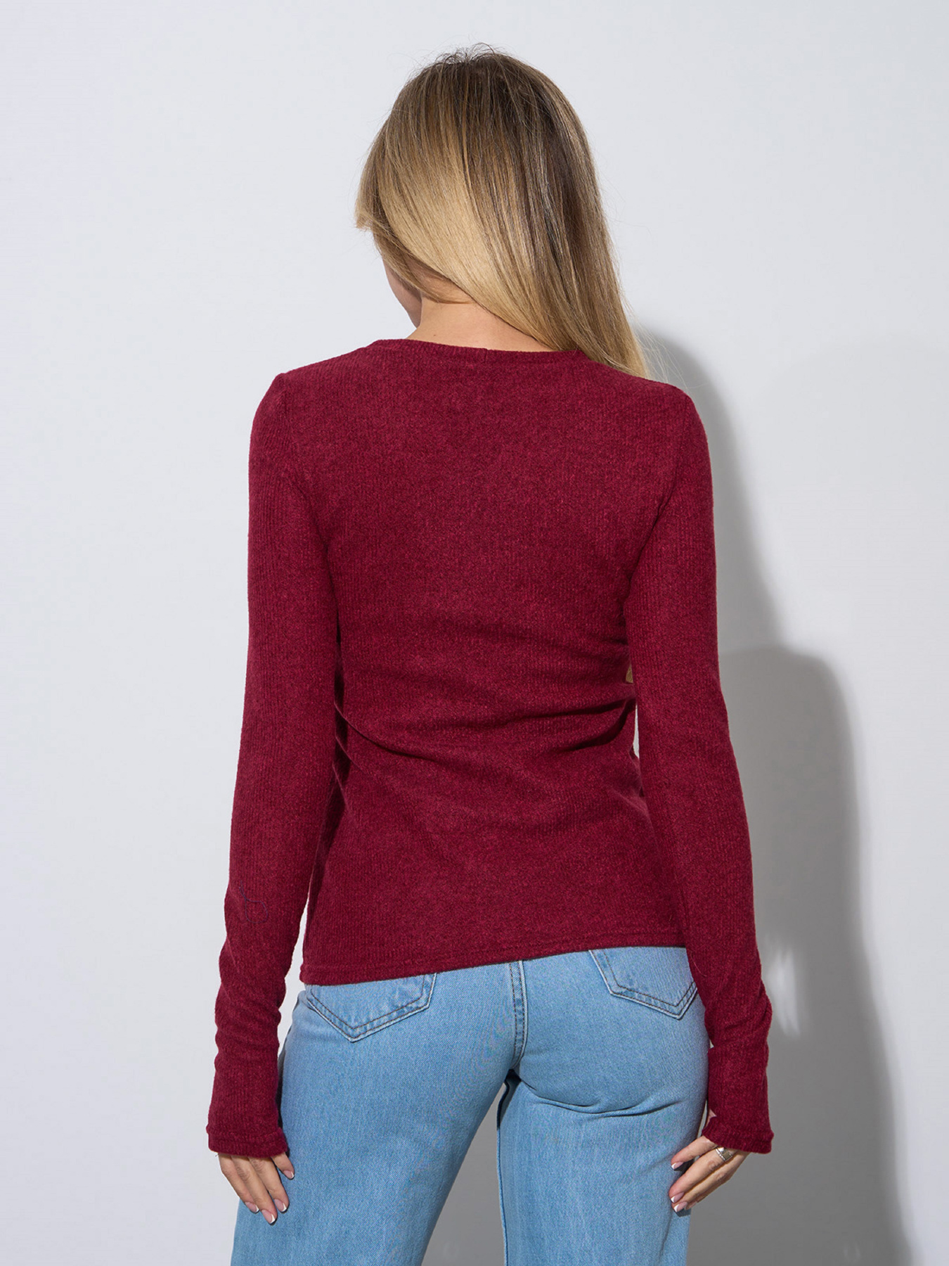 Лонгслив ISSA Plus модель 14423_бордовый Фото