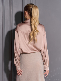 Сорочка повсякденна ISSA Plus модель 14957_бежевый Фото