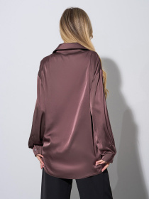 Рубашка ISSA Plus модель 14957_коричневый Фото