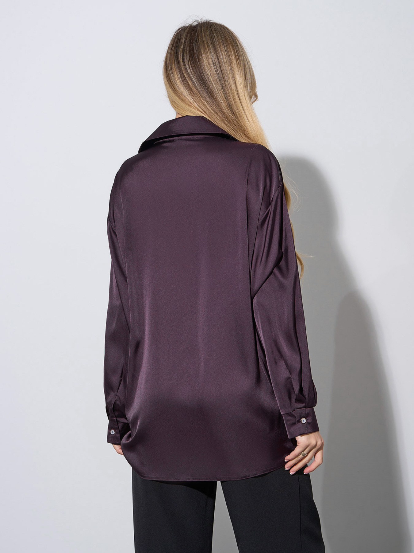 Рубашка ISSA Plus модель 14957_темно_бордовый Фото