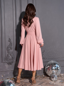 Сукня міді ISSA Plus модель 14960_розовый Фото