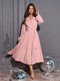 Сукня міді ISSA Plus модель 14960_розовый Фото