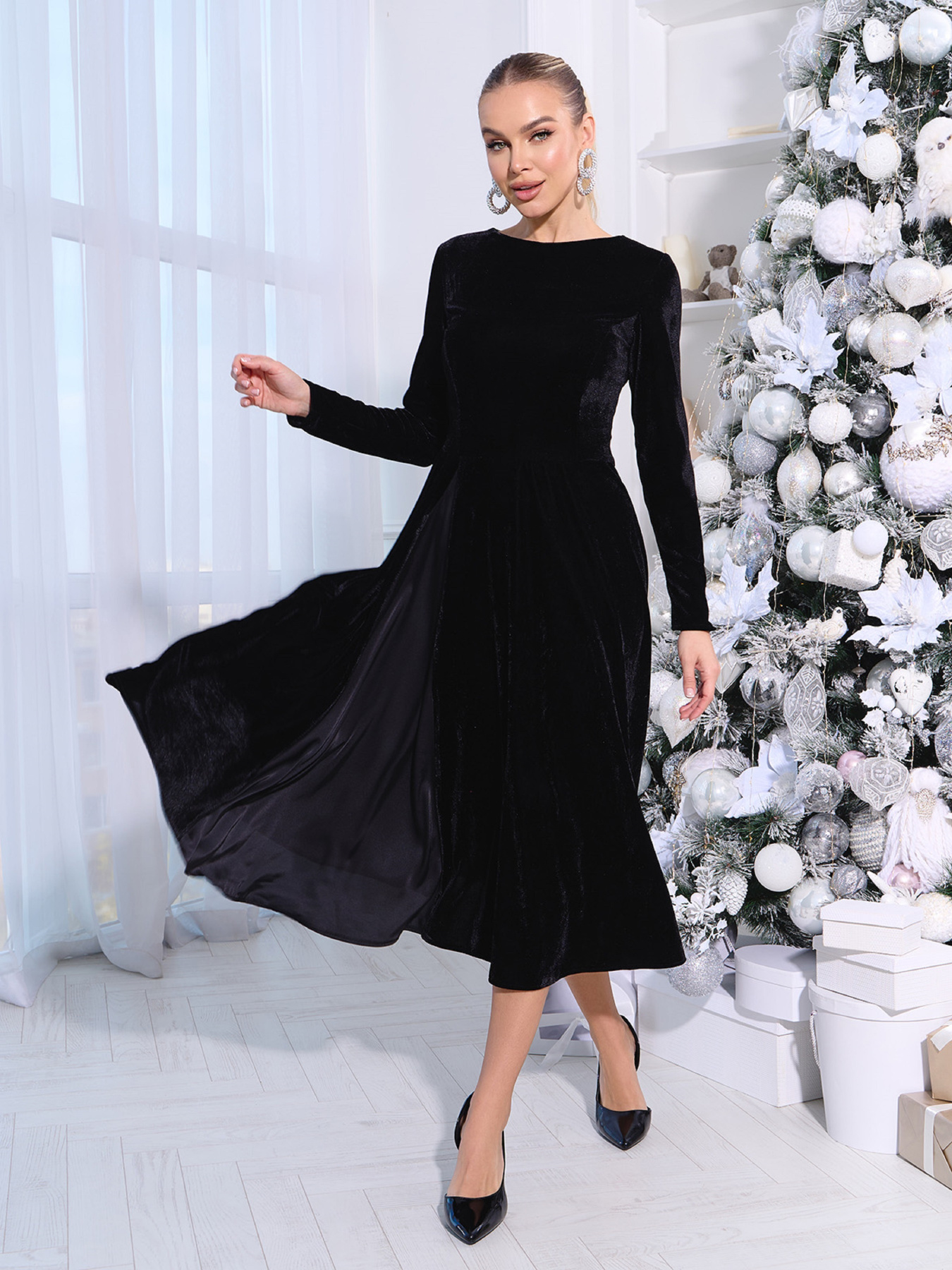 Сукня міді ISSA Plus модель 14964_черный Фото