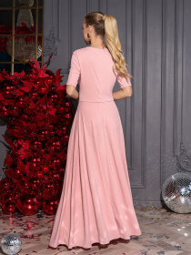 Сукня максі ISSA Plus модель 14966_розовый Сукня максі ISSA Plus модель 14966_розовый Фото