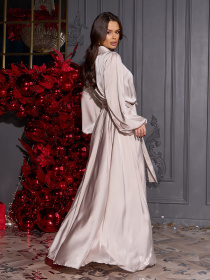 Сукня максі ISSA Plus модель 14969_светло_бежевый Фото