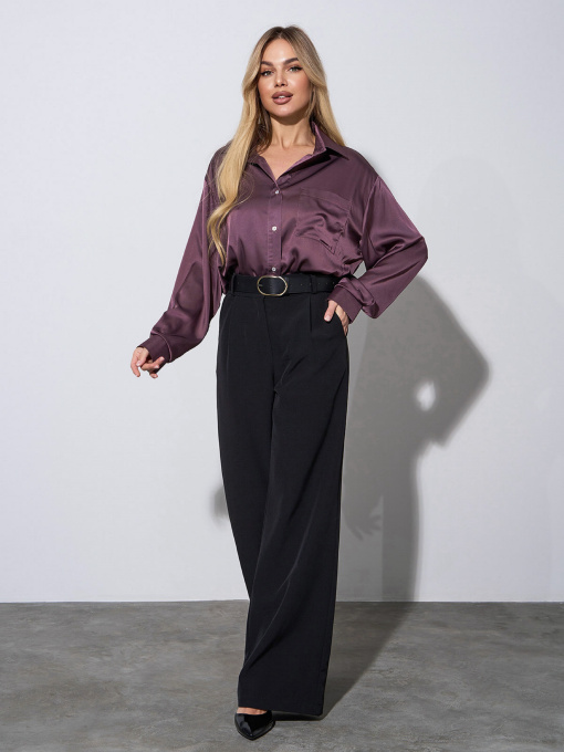 Брюки палаццо ISSA Plus модель 14911_черный Фото