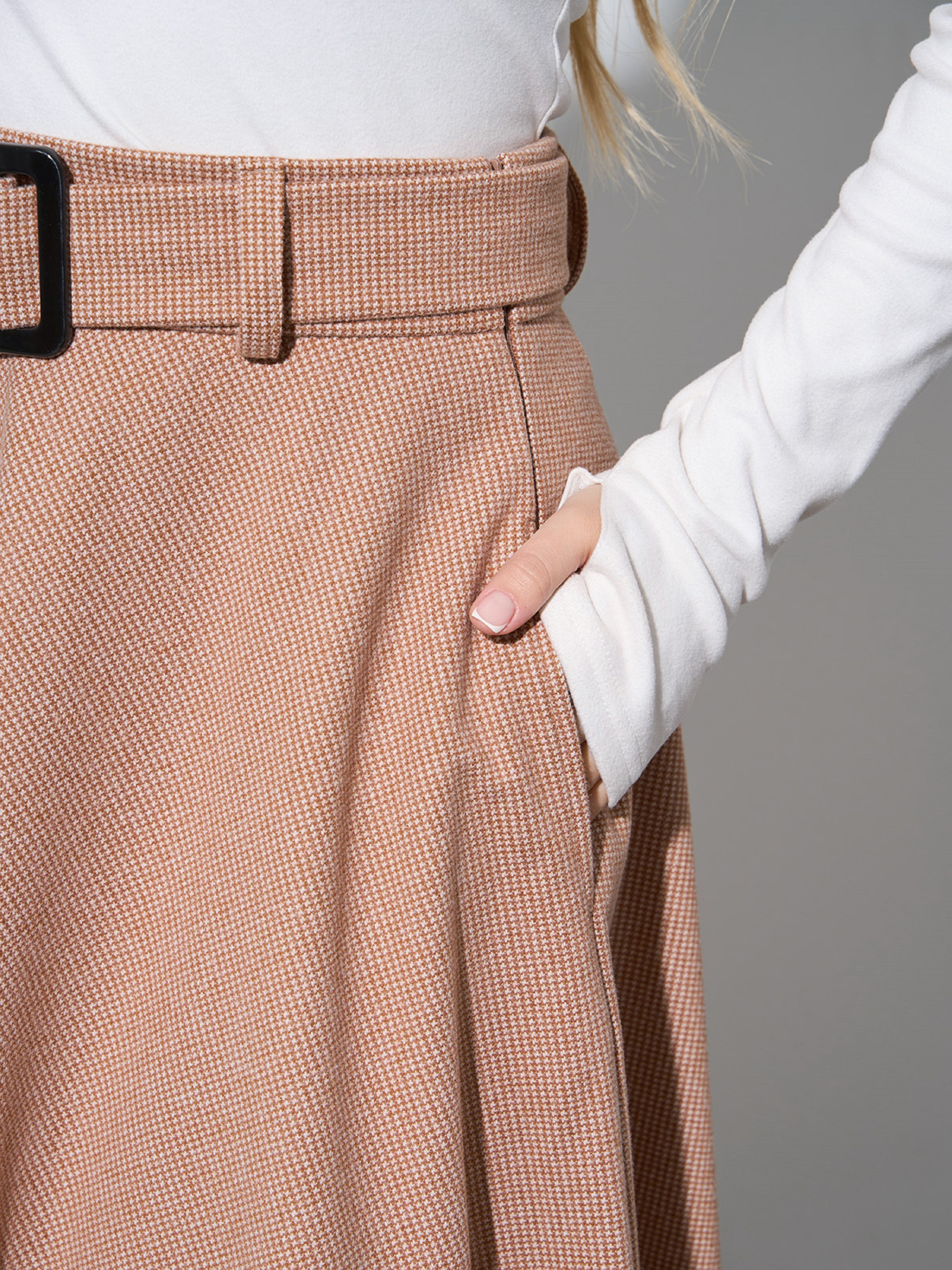 Спідниця максі ISSA Plus модель 14930_бежевый Фото