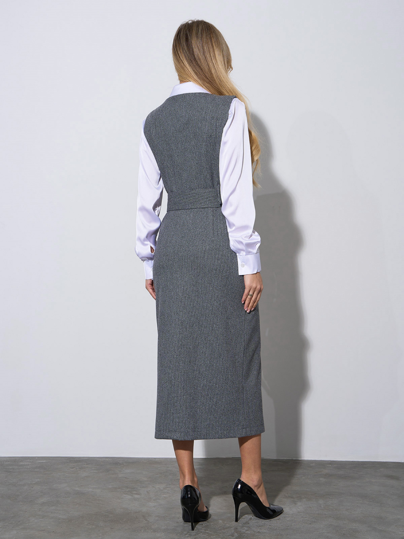 Сукня міді ISSA Plus модель 14973_серый Фото