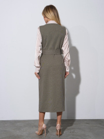 Сукня міді ISSA Plus модель 14975_хаки Фото
