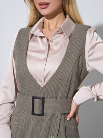 Сукня міді ISSA Plus модель 14975_хаки Фото