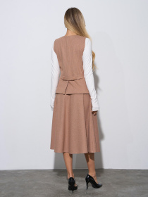 Повседневный костюм ISSA Plus модель 14976_бежевый Фото