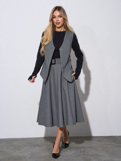 Повседневный костюм ISSA Plus модель 14976_серый Фото