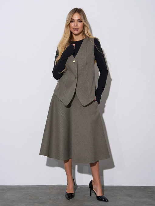 Повседневный костюм ISSA Plus модель 14977_хаки Фото