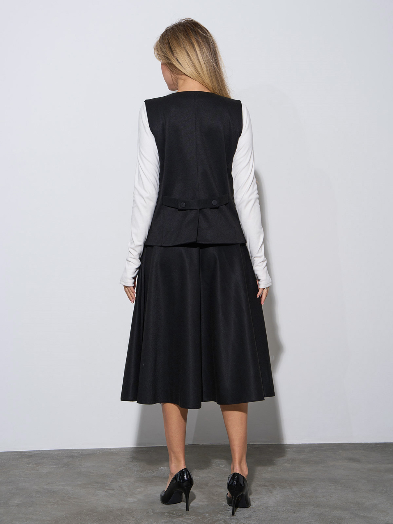 Повседневный костюм ISSA Plus модель 14978_черный Повседневный костюм ISSA Plus модель 14978_черный Фото