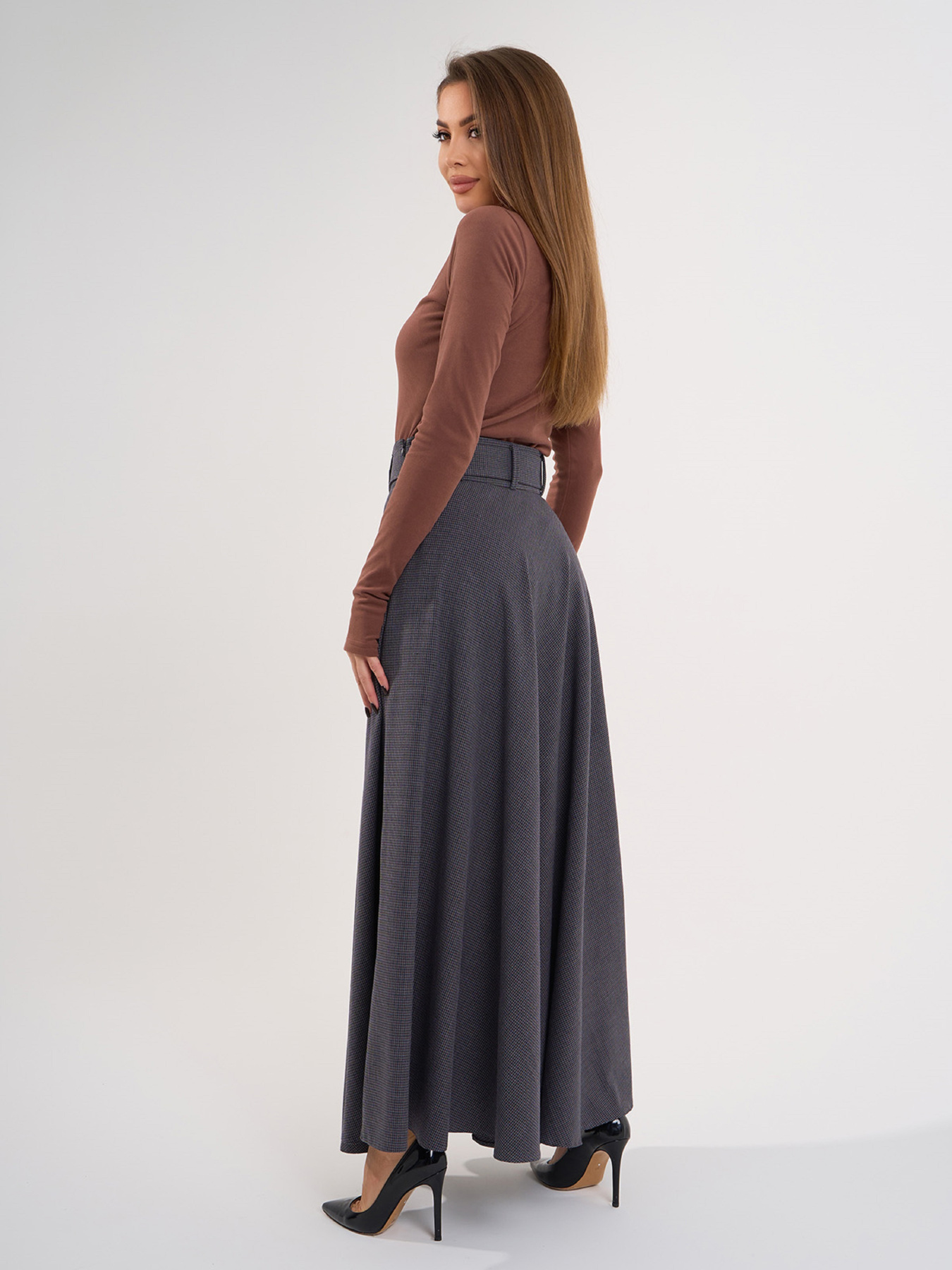 Юбка макси ISSA Plus модель 14980_мультиколор Фото