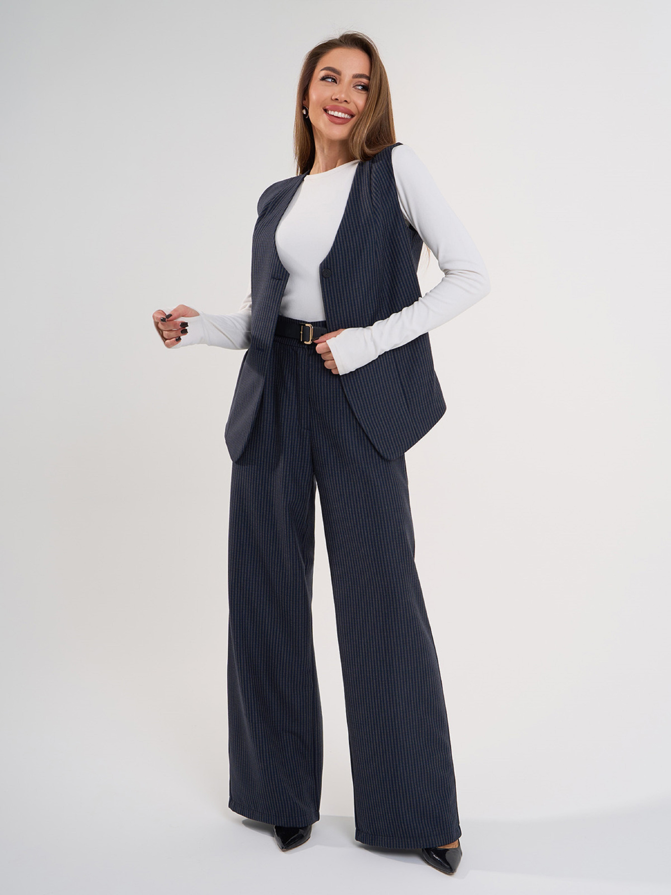 Повсякденний костюм ISSA Plus модель 14981_темно_синий Фото