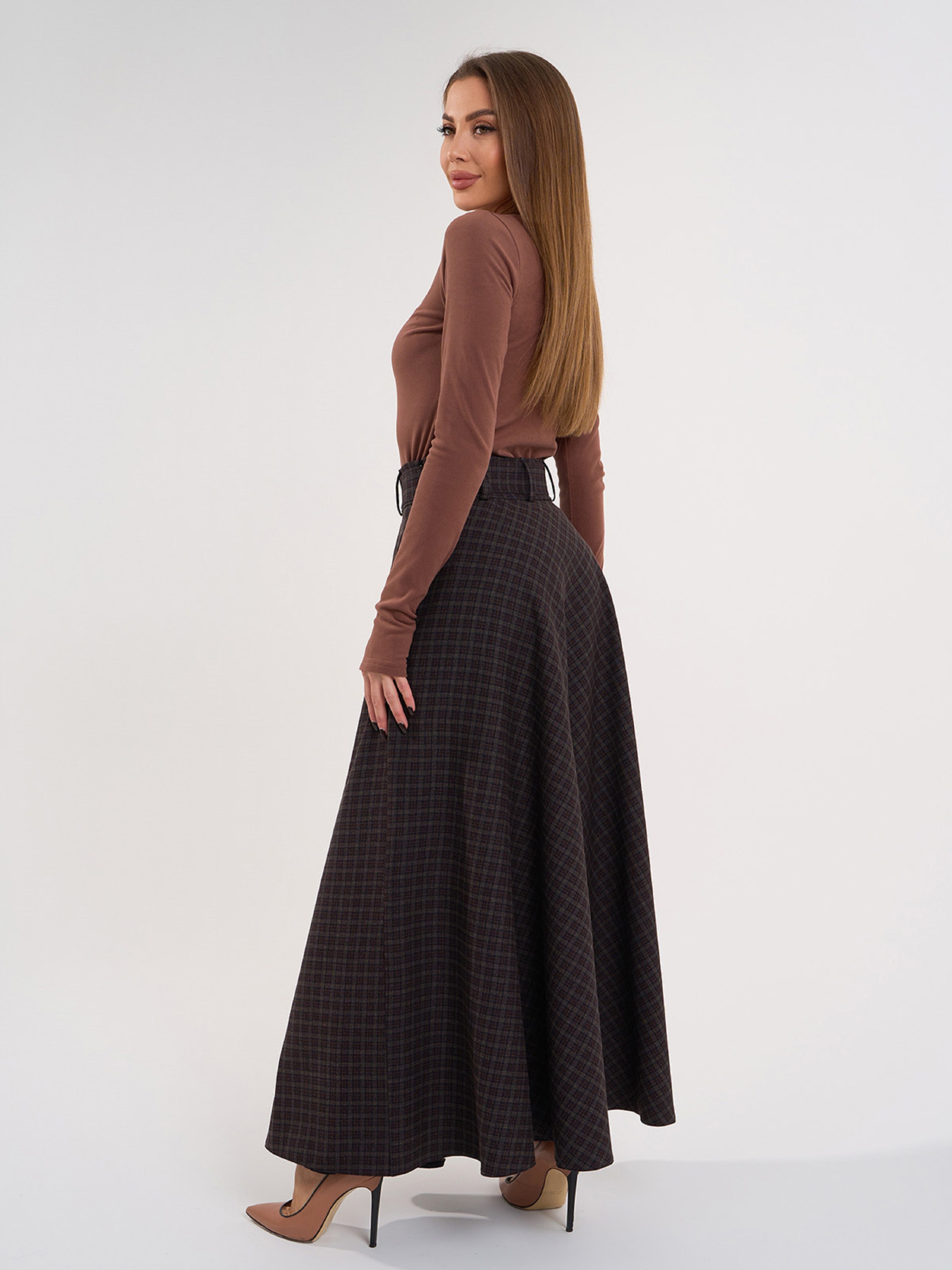 Юбка макси ISSA Plus модель 14979_мультиколор Фото