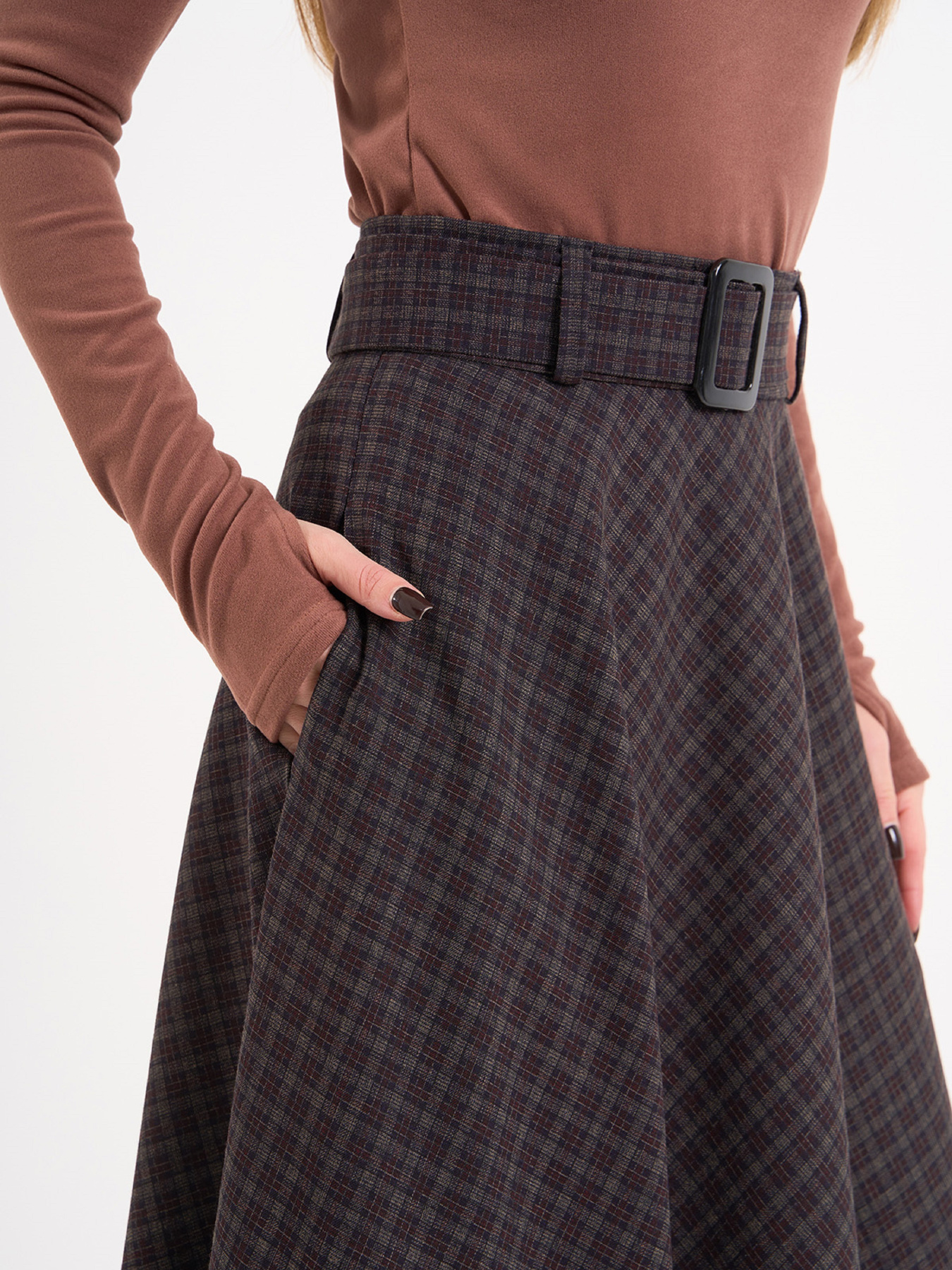 Спідниця максі ISSA Plus модель 14979_мультиколор Фото