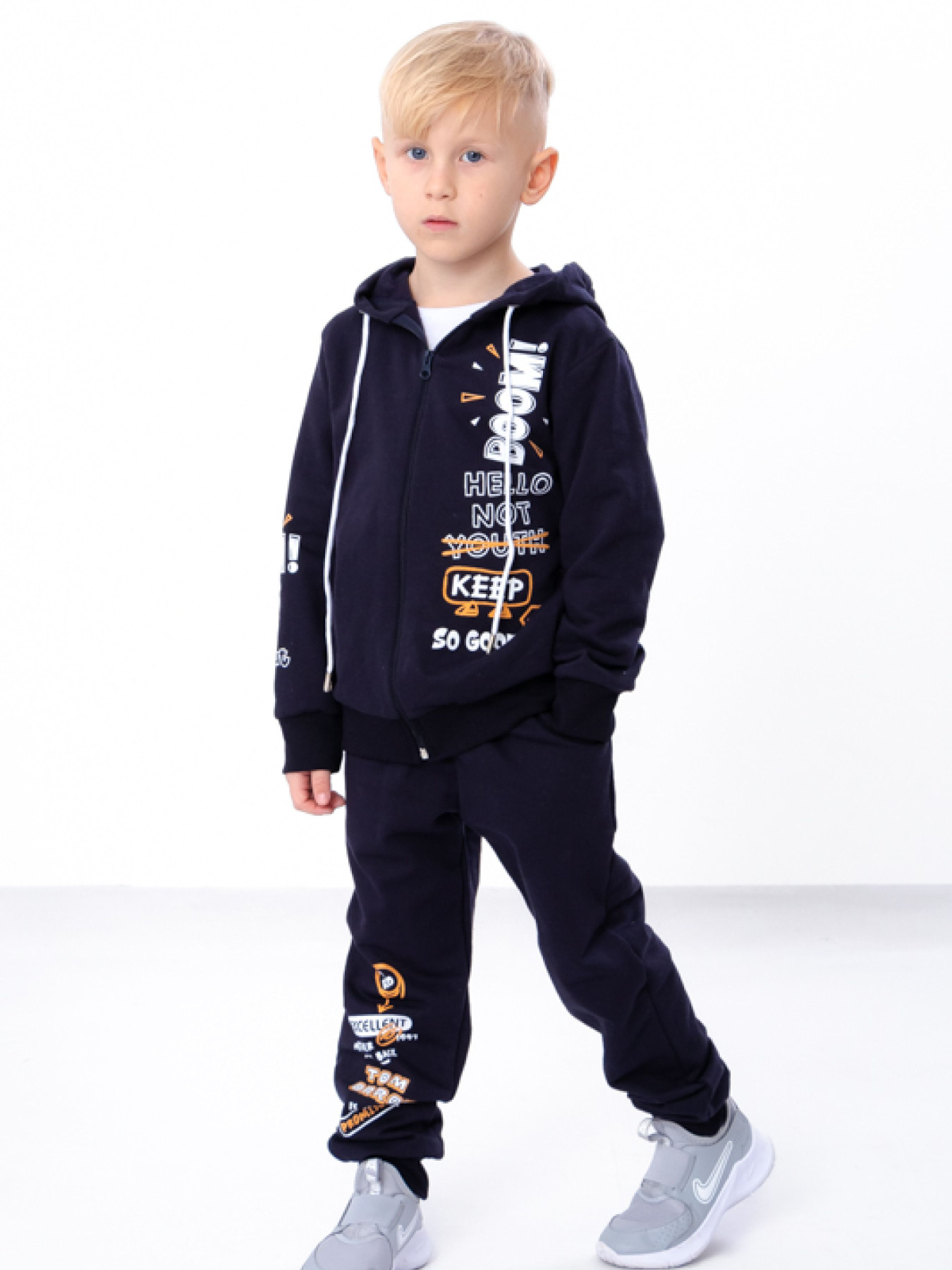 Спортивный костюм Носи своє модель 6018-023-33-6-chornilxno-sinj-boom Фото