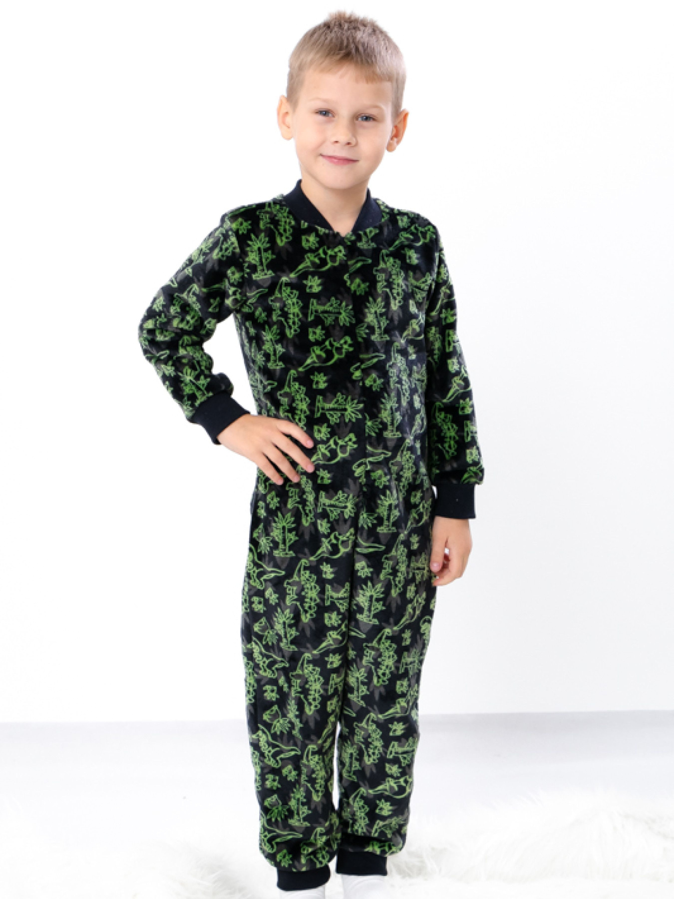 Піжама Носи своє модель 6167-035-4-dinozavriki-na-chornomu Фото