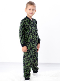 Піжама Носи своє модель 6167-035-4-dinozavriki-na-chornomu Фото