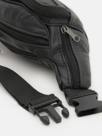 Поясная сумка Borsa Leather модель K1619p-black Фото