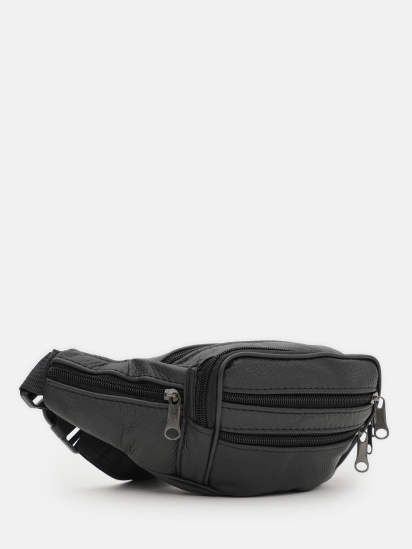 Поясная сумка Borsa Leather модель K1619p-black — фото - INTERTOP