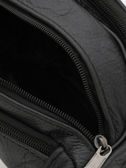 Поясная сумка Borsa Leather модель K1619p-black — фото 5 - INTERTOP