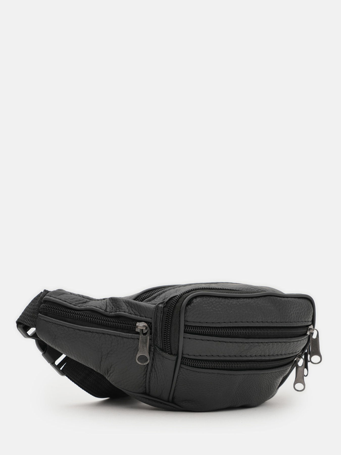 Поясна сумка Borsa Leather модель K1619p-black Фото
