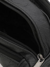 Поясна сумка Borsa Leather модель K1619p-black Фото