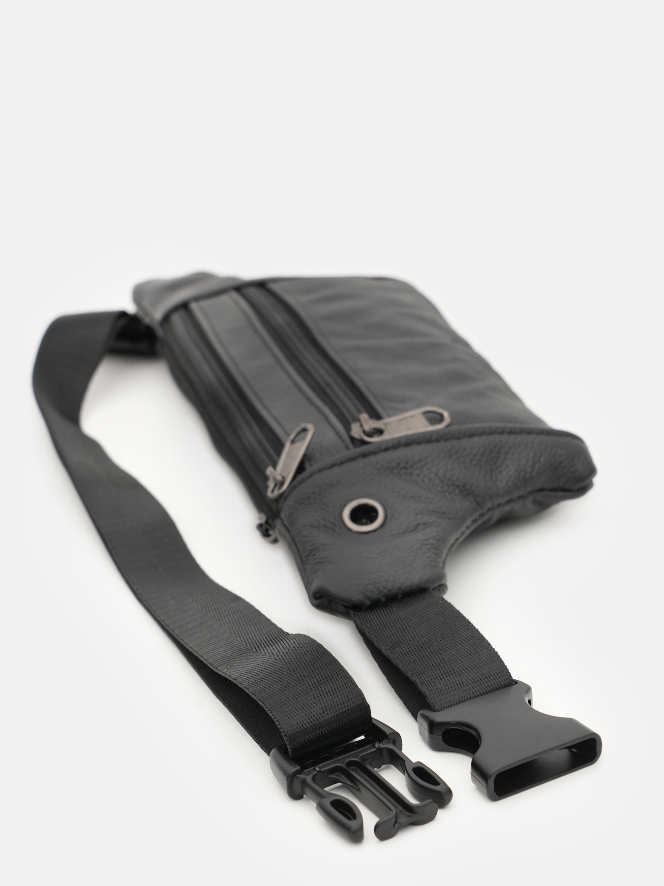 Поясная сумка Borsa Leather модель K1ky614bl-black Фото