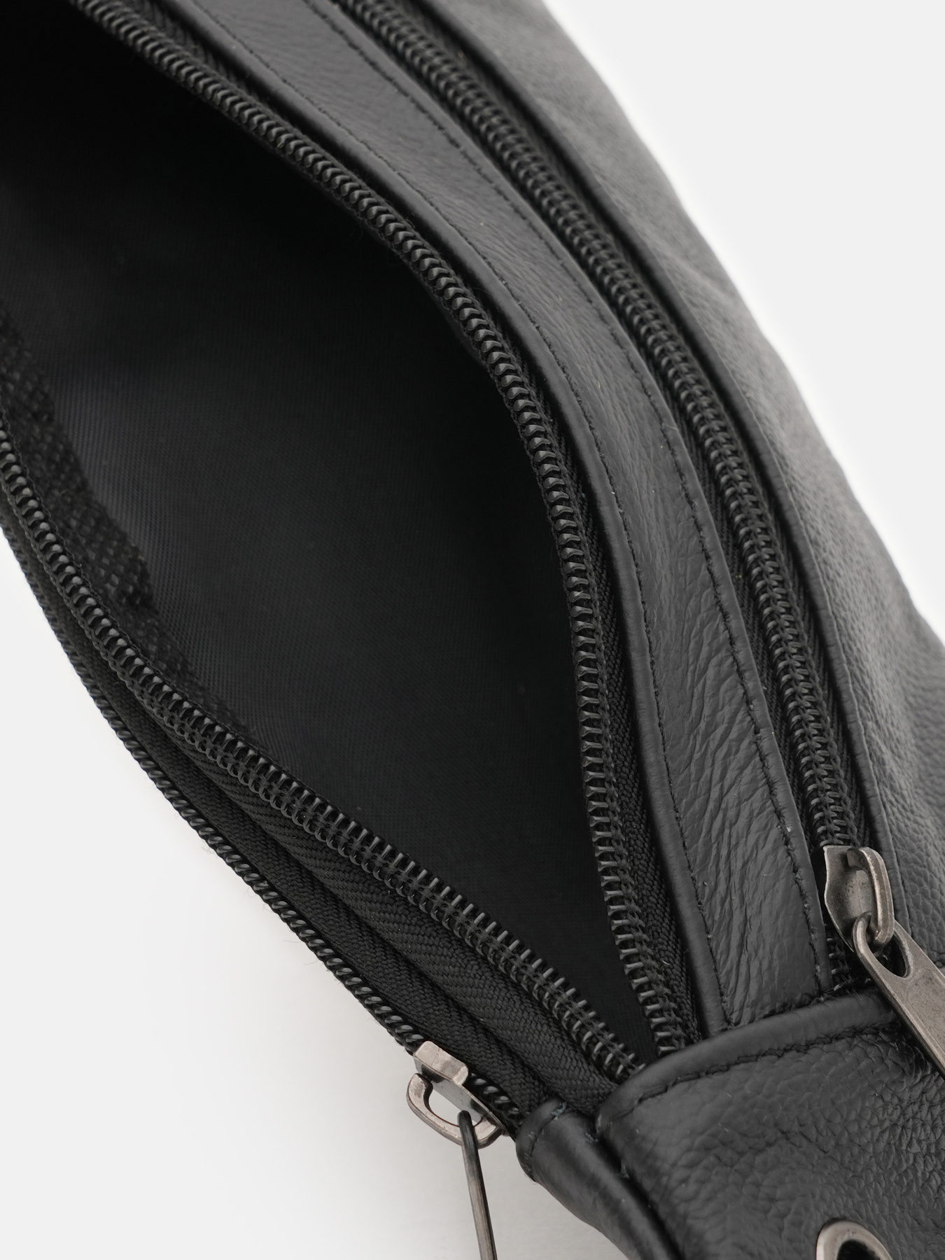 Поясная сумка Borsa Leather модель K1ky614bl-black Фото