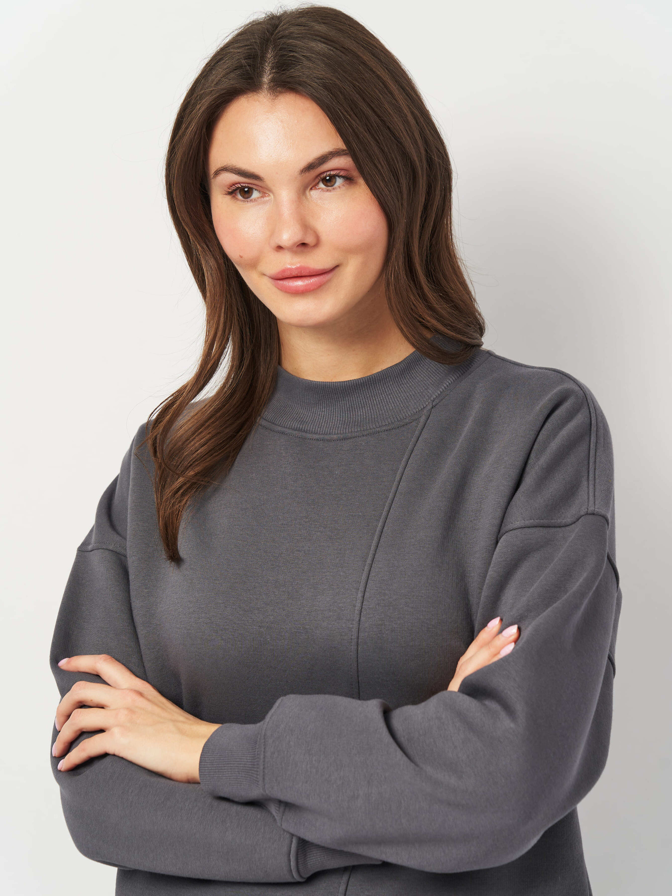 Свитшот Роза модель 231010_grey Фото