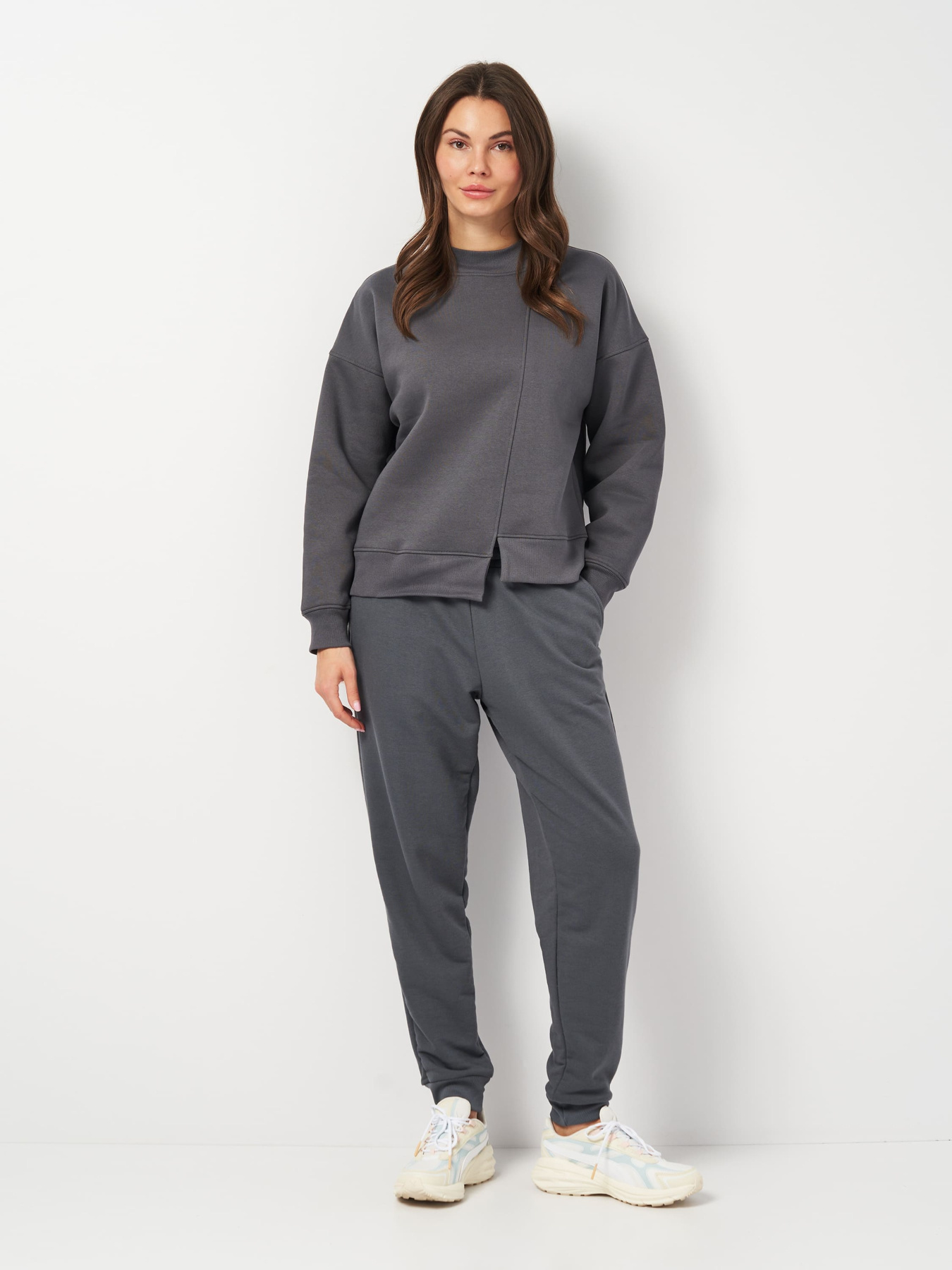 Свитшот Роза модель 231010_grey Фото