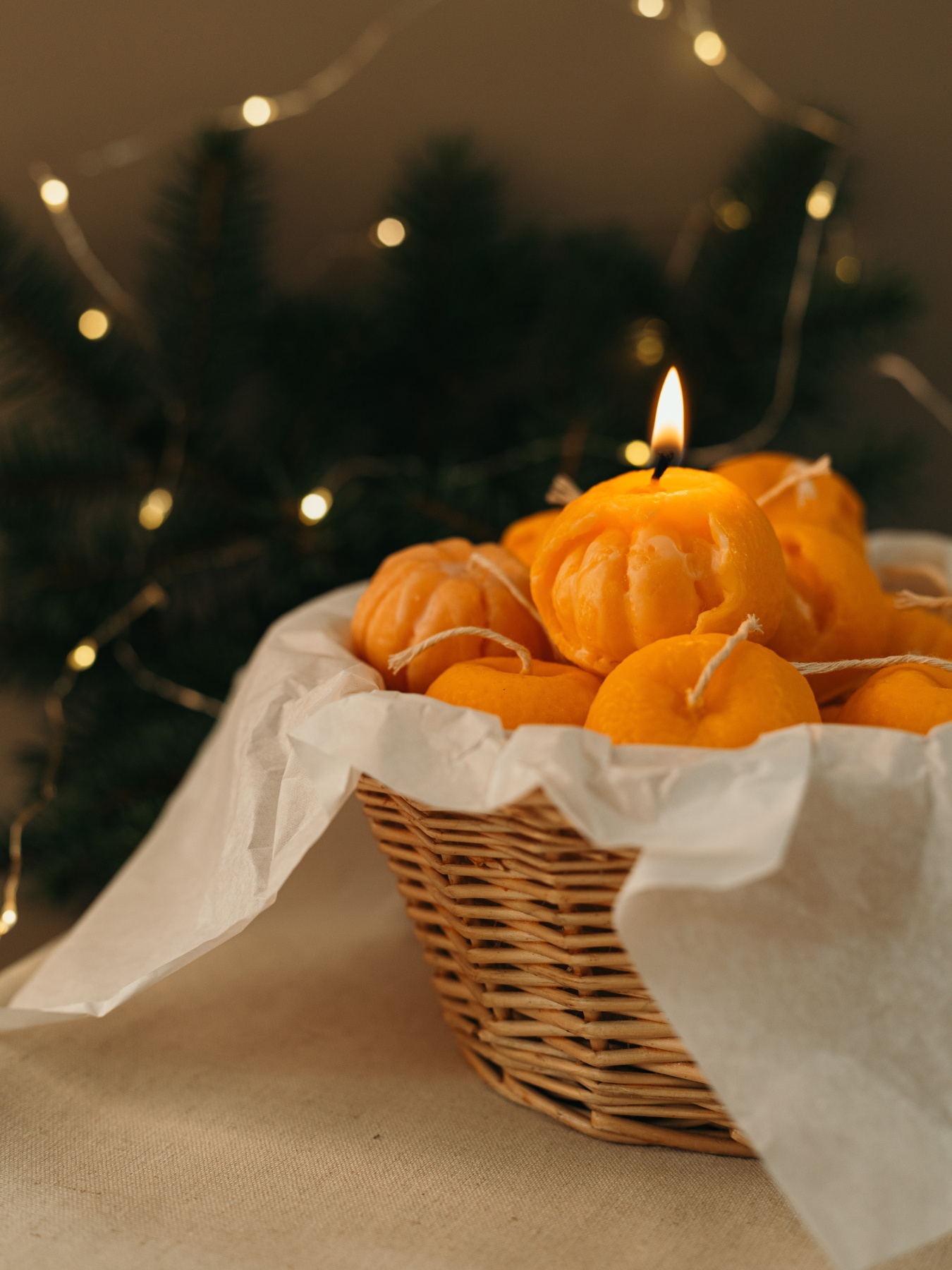 Аромасвічка "Мандарин чищений", аромат Chiffon, з натурального оливкового воску Candle Design модель 190.2002 Фото