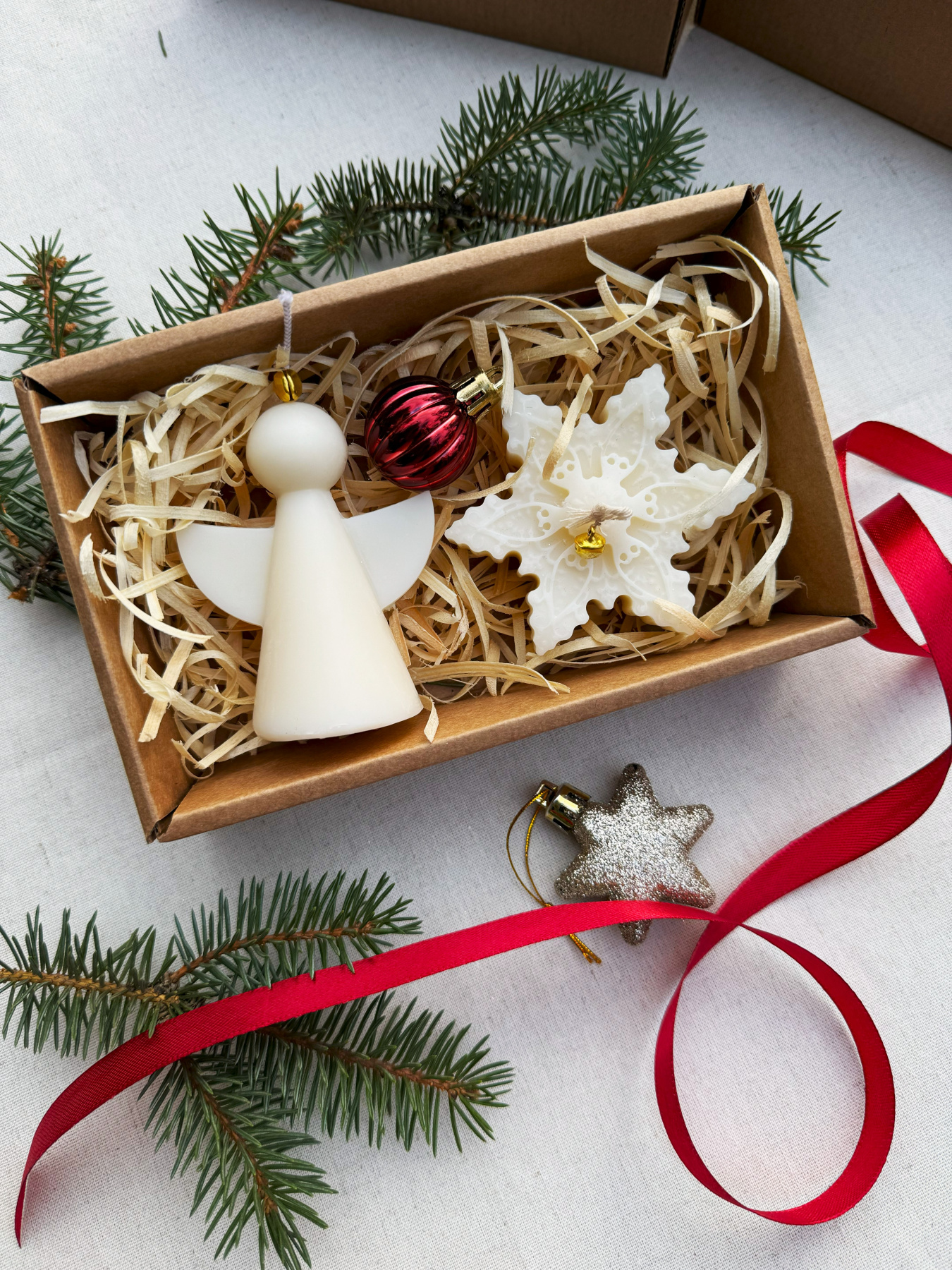 Рождественский набор ароматических свечей "Праздничный Уют", натуральный оливковый воск Candle Design модель 200.0074 Фото