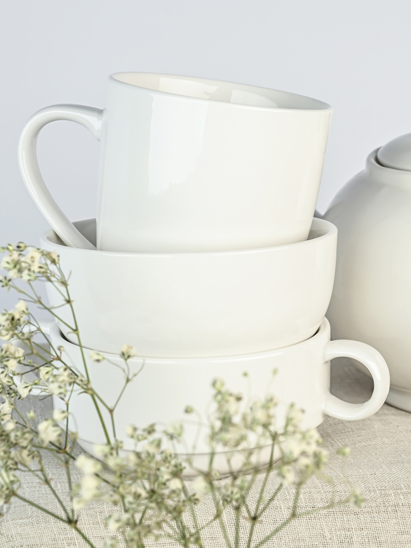 Кружка "Жемчужина" фарфоровая белая MBM MY HOME модель KP-99 WHITE Фото