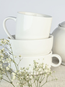 Кружка "Жемчужина" фарфоровая белая MBM MY HOME модель KP-99 WHITE Фото