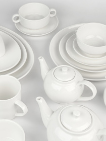 Тарілка глибока "Перлина" порцелянова біла MBM MY HOME модель KP-94 WHITE Фото