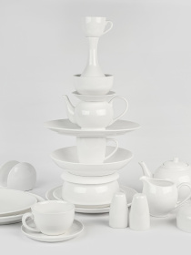 Тарілка глибока "Перлина" порцелянова біла MBM MY HOME модель KP-94 WHITE Фото